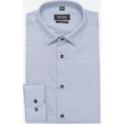 Koszula corsini 2954 długi rękaw slim fit granatowy. Niebieskie koszule męskie Recman, m, bez wzorów, bez kołnierzyka, z długim rękawem. Za 179,00 zł.