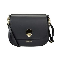 Skórzana torebka w kolorze czarnym - (S)26 x (W)21 x (G)9 cm. Czarne torebki klasyczne damskie Bosccolo, w paski, ze skóry. W wyprzedaży za 299,95 zł.