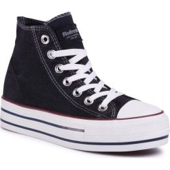 Trampki REFRESH - 69658 Negro. Czarne półbuty damskie Refresh, bez wzorów, z gumy, bez zapięcia. Za 189,00 zł.
