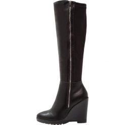 Buty zimowe damskie: Lost Ink TANYA ZIP SIDE WEDGE BOOT Kozaki na obcasie black