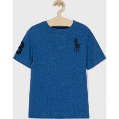 Polo Ralph Lauren - T-shirt dziecięcy 134-176 cm. Niebieskie t-shirty chłopięce Polo Ralph Lauren, z aplikacjami, z bawełny, bez rękawów. W wyprzedaży za 119,90 zł.