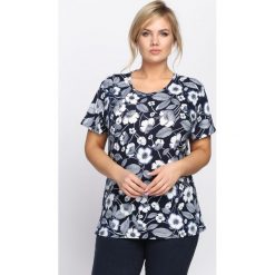 Bluzki damskie: Granatowy T-shirt Fondness