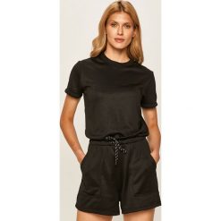 Dkny - Kombinezon. Czarne kombinezony damskie DKNY, na co dzień, s, bez wzorów, z bawełny, casualowe, z okrągłym kołnierzem, z krótkim rękawem, krótkie. Za 399,90 zł.