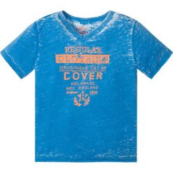 Odzież chłopięca: T-shirt „used” bonprix niebieski z nadrukiem