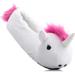 Kapcie "Jednorożec" bonprix biały. Białe baleriny damskie marki bonprix. Za 21,99 zł.