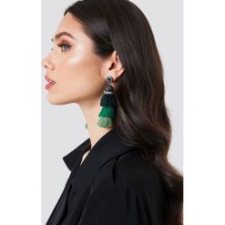 Kolczyki damskie: Trendyol Kolczyki z potrójnymi chwostami – Green