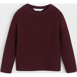 Mango Kids - Sweter dziecięcy Viti5 110-164 cm. Żółte swetry chłopięce Mango Kids, bez wzorów, z bawełny, z okrągłym kołnierzem. Za 69,90 zł.