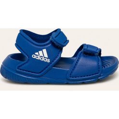 Adidas - Sandały dziecięce ALTASWIM. Niebieskie sandały dziewczęce Adidas, z gumy, z okrągłym noskiem, bez zapięcia. Za 89,90 zł.