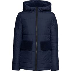 Kurtka pikowana bonprix ciemnoniebieski. Niebieskie kurtki damskie bonprix, bez wzorów, z kapturem. Za 139,99 zł.