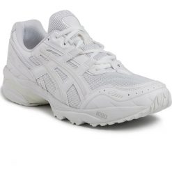 Sneakersy ASICS - Gel-1090 1021A275 White/White 101. Białe sneakersy męskie Asics, na co dzień, bez wzorów, ze skóry ekologicznej, eleganckie, bez zapięcia. W wyprzedaży za 319,00 zł.