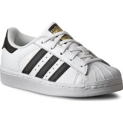 Buty adidas - Superstar Foundation C BA8378 Ftwwht/Cblack/Ftwwht. Białe półbuty dziewczęce Adidas, z paskami. Za 249,00 zł.