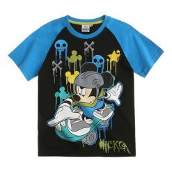 T-shirty chłopięce z nadrukiem: Koszulka „Mickey” w kolorze granatowym