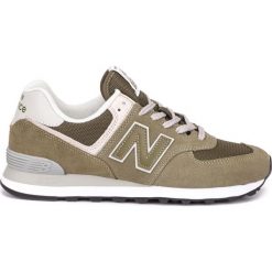 New Balance 574 Tenisówki Zielony. Zielone trampki męskie New Balance, bez wzorów, ze skóry, bez zapięcia. Za 430,95 zł.