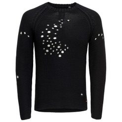 Only&Sons Męska Sweter Onspablo 5 Destroyed Crew Neck Reg Black (Rozmiar L). Czarne swetry męskie marki Only&Sons, m, bez wzorów, z bawełny, eleganckie, bez kołnierzyka, bez kaptura. W wyprzedaży za 78,00 zł.