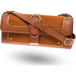TOREBKA ELISABETTA FRANCHI. Pomarańczowe torebki worki damskie Elisabetta Franchi, w paski, ze skóry ekologicznej, retro, na ramię, bez dodatków. Za 499,50 zł.