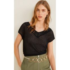 Mango - T-shirt Reja. T-shirty damskie Mango, s, z aplikacjami, z bawełny, bez kołnierzyka. Za 119,90 zł.