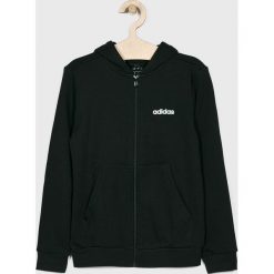 Adidas Performance - Bluza. Czarne bluzy chłopięce Adidas, z nadrukiem, z bawełny, bez rękawów, z kapturem. Za 169,90 zł.