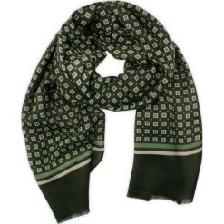 Zielony Elegancki Szalik V.Fraas, Przejściowy, Cienki, Wzór Geometryczny SZAAKR0606. Żółte szaliki męskie V. Fraas, na zimę, bez wzorów. Za 39,00 zł.