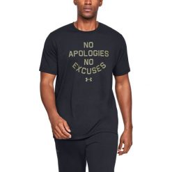 Under Armour No Apologies Koszulka Czarny. Czarne podkoszulki męskie Under Armour, m, z nadrukiem, z bawełny, z krótkim rękawem. Za 137,95 zł.