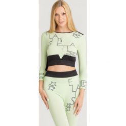 TOP Elisabetta Franchi. Czarne bluzki damskie Elisabetta Franchi, bez wzorów, z materiału, z okrągłym kołnierzem. Za 959,00 zł.