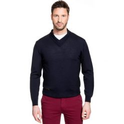 Sweter ROCCO 15-60SR. Czerwone swetry męskie marki Giacomo Conti, na zimę, m, bez wzorów, z wełny, bez kołnierzyka, bez kaptura. Za 299,00 zł.