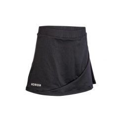 Spódniczka do hokeja na trawie FH100 dla dzieci. Czarne spódniczki dziewczęce KOROK, bez wzorów, z elastanu. Za 44,99 zł.