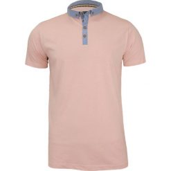 Koszulka Polo z Niebieskimi Wstawkami - 100% BAWEŁNA - Brave Soul, Męska TSBRSSS17CHIMERAIpink. Różowe koszulki męskie m, z bawełny, casualowe. Za 49,00 zł.