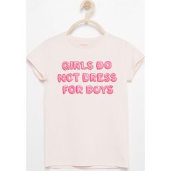 T-shirty damskie: T-shirt z cekinami – Różowy