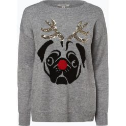 Comma casual identity - Sweter damski, szary. Szare swetry damskie marki comma casual identity, z aplikacjami, casualowe, bez rękawów, bez kaptura. Za 149,95 zł.