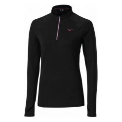 Mizuno Bluza Sportowa Warmalite Top W Black M. Czarne topy sportowe damskie marki Mizuno, m. W wyprzedaży za 165,00 zł.