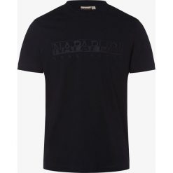 Napapijri - T-shirt męski, niebieski. Niebieskie t-shirty męskie Napapijri, xxl, z haftami, z bawełny. Za 79,95 zł.
