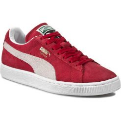 Półbuty PUMA - Suede Classic + 352634 05 Team Regal Red/White. Czerwone półbuty damskie skórzane Puma, na płaskiej podeszwie. W wyprzedaży za 239,00 zł.