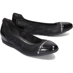 TAMARIS 22103-23 098 black combination, baleriny damskie. Czarne baleriny damskie Tamaris, bez wzorów, bez obcasa. Za 189,90 zł.
