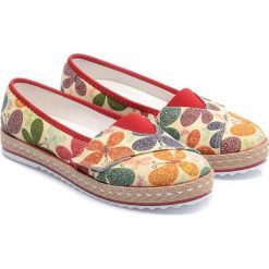 Tomsy damskie: Espadryle w kolorze beżowym ze wzorem