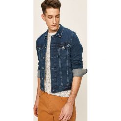 Tom Tailor Denim - Kurtka jeansowa. Niebieskie płaszcze męskie TOM TAILOR DENIM, xl, bez wzorów, z elastanu, krótkie, bez kaptura. W wyprzedaży za 159,90 zł.