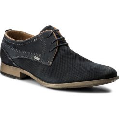 Półbuty BUGATTI - 311-25301-1500-4100 Dark Blue. Niebieskie derby męskie Bugatti, z materiału. W wyprzedaży za 239,00 zł.