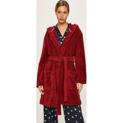 Tommy Hilfiger - Szlafrok. Brązowe szlafroki damskie TOMMY HILFIGER, s, bez wzorów, z bawełny, bez rękawów, z kapturem. W wyprzedaży za 449,90 zł.
