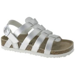Beppi Dziewczęce Sandały Canvas Shoe 32 Srebrne. Szare sandały dziewczęce BEPPI, ze skóry, z paskami. Za 95,00 zł.