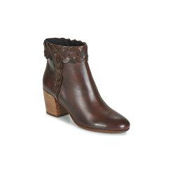 Botki Geox D NEW LUCINDA. Pomarańczowe botki damskie marki Geox, bez obcasa, bez zapięcia. Za 569,00 zł.