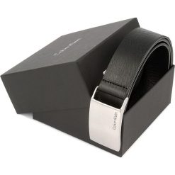 Pasek Męski CALVIN KLEIN - Mino Plaque Belt K50K500758 90 001. Czarne paski męskie Calvin Klein, w paski, ze skóry. W wyprzedaży za 179,00 zł.