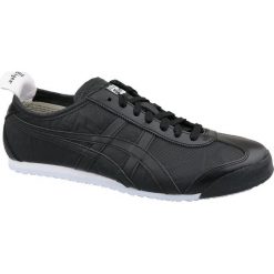 Onitsuka Tiger Mexico 66 1183A443-001 buty sneakers, buty sportowe męskie czarne 44. Czarne buty sportowe męskie Onitsuka Tiger, ze skóry, bez zapięcia, trekkingowe. W wyprzedaży za 299,99 zł.