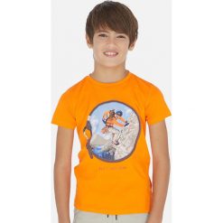 Mayoral - T-shirt dziecięcy 128-172 cm. Białe t-shirty chłopięce Mayoral, z nadrukiem, z bawełny, bez rękawów. Za 69,90 zł.