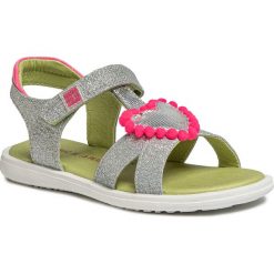 Sandały AGATHA RUIZ DE LA PRADA - 202965 S B-Plata. Szare sandały dziewczęce Agatha Ruiz de la Prada, ze skóry ekologicznej, bez zapięcia. Za 199,00 zł.