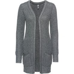 Kardigan z połyskującą nitką bonprix czarno-srebrny. Czarne kardigany damskie bonprix, z dzianiny. Za 119,99 zł.