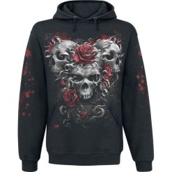 Bluzy męskie: Spiral Skulls N' Roses Bluza z kapturem czarny
