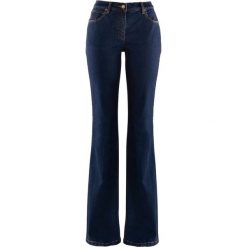 Dżinsy "authentic-stretch" BOOTCUT bonprix niebieski. Niebieskie jeansy damskie bonprix, z jeansu. Za 79,99 zł.