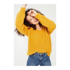 Sweter damski. Szare swetry damskie marki Promod, bez wzorów, z dzianiny, z długim rękawem, długie, bez kaptura. Za 97,50 zł.