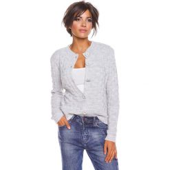 Sweter rozpinany "Agathe" w kolorze jasnoszarym. Szare kardigany damskie marki 100% Maille, s, ze splotem. W wyprzedaży za 129,95 zł.