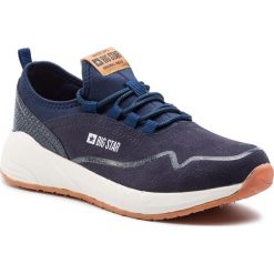 Sneakersy BIG STAR - DD274284 Navy. Niebieskie półbuty damskie BIG STAR, ze skóry. W wyprzedaży za 139,00 zł.