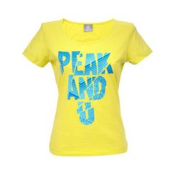 T-shirty damskie: PEAK T-shirt damski F652278 S żółty (63588)